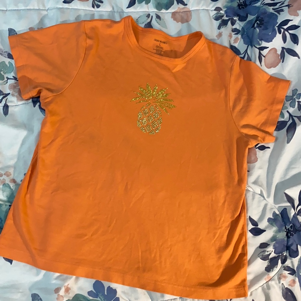 Bright orange large tee